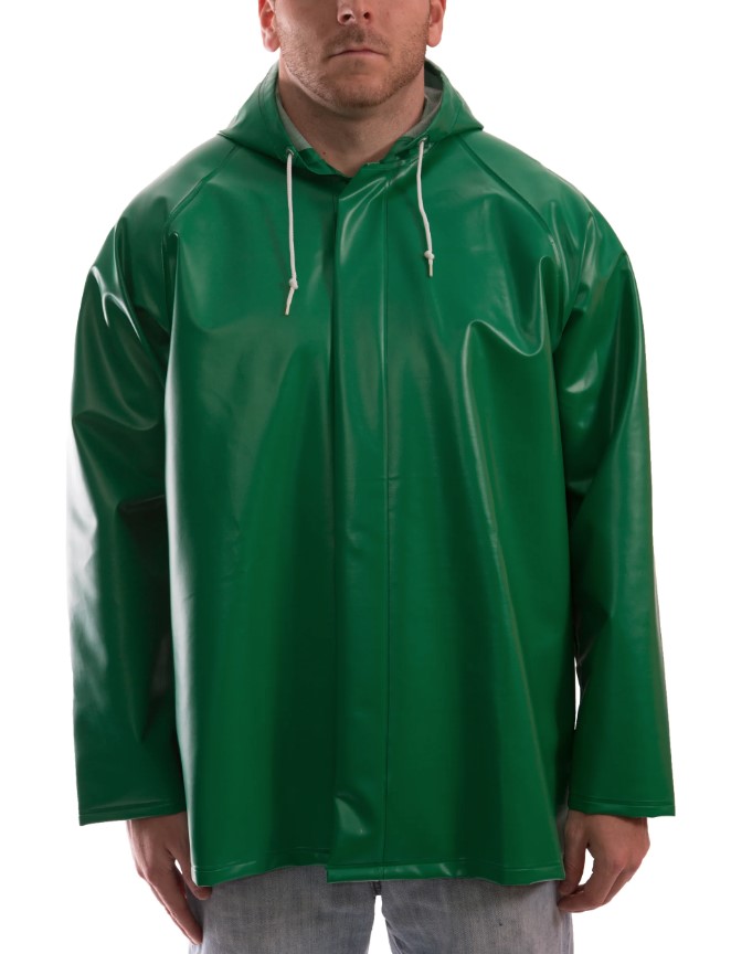 Safetyflex® Green Flame Resistant Specialty PVC on Polyester</br>Jacket - Rain Wear